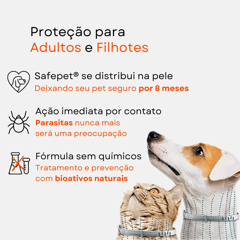 Colar Anti Pulgas e Carrapatos Tangorila