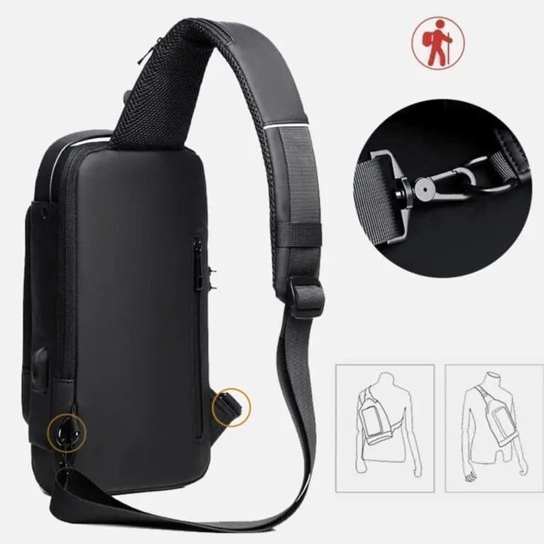 Mochila Anti-Furto com Senha USB Slim Bag Tangorila