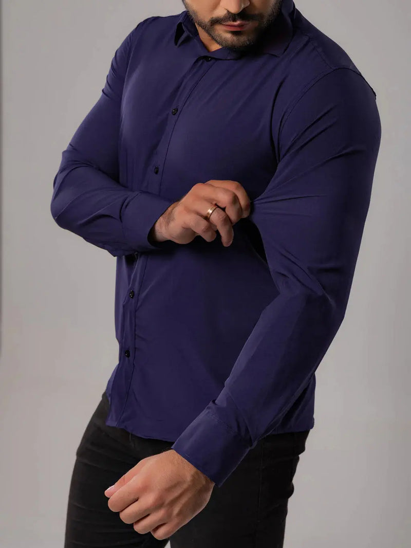 Camisa Slim Social Elastano (Não amassa) Tangorila