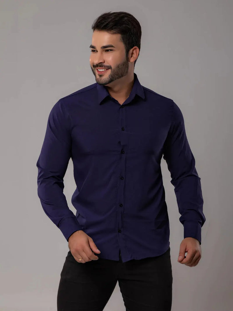 Camisa Slim Social Elastano (Não amassa) Tangorila