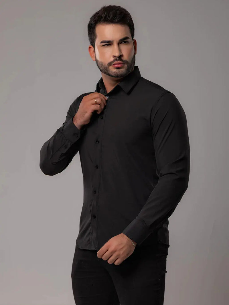 Camisa Slim Social Elastano (Não amassa) Tangorila