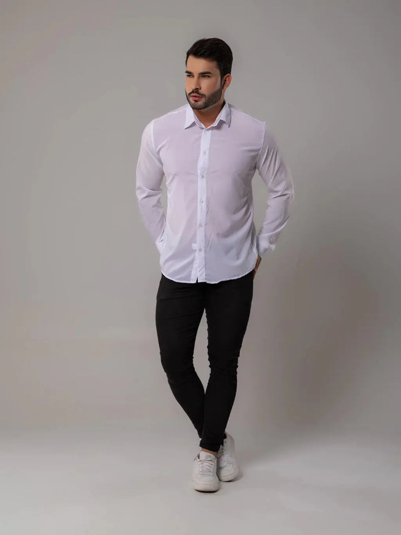 Camisa Slim Social Elastano (Não amassa) Tangorila