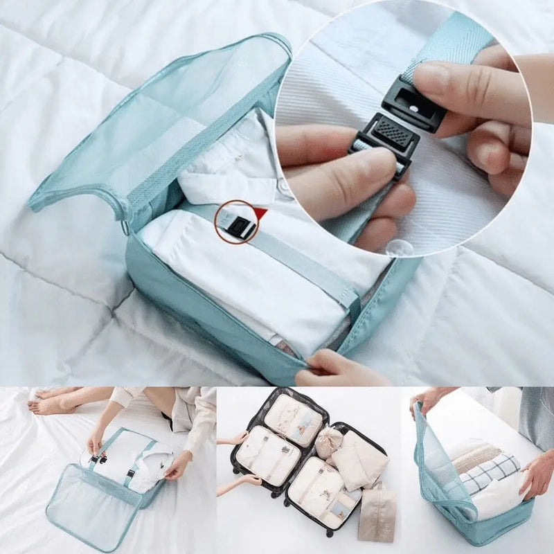 Kit 7 Bolsas Organizadoras Para Mala de Viagem STORAGE BAG - PAGUE 4 LEVE 7 - SUPER PROMOÇÃO POR TEMPO LIMITADO
