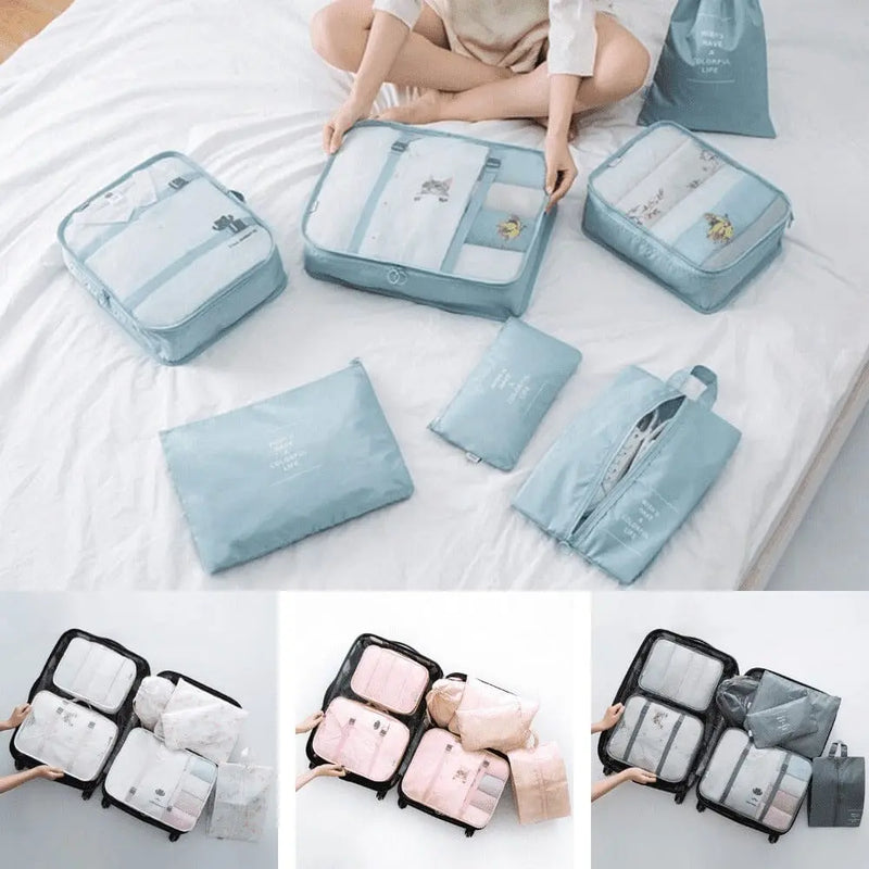 Kit 7 Bolsas Organizadoras Para Mala de Viagem STORAGE BAG - PAGUE 4 LEVE 7 - SUPER PROMOÇÃO POR TEMPO LIMITADO