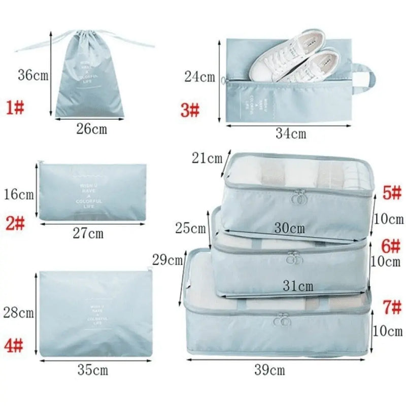 Kit 7 Bolsas Organizadoras Para Mala de Viagem STORAGE BAG - PAGUE 4 LEVE 7 - SUPER PROMOÇÃO POR TEMPO LIMITADO